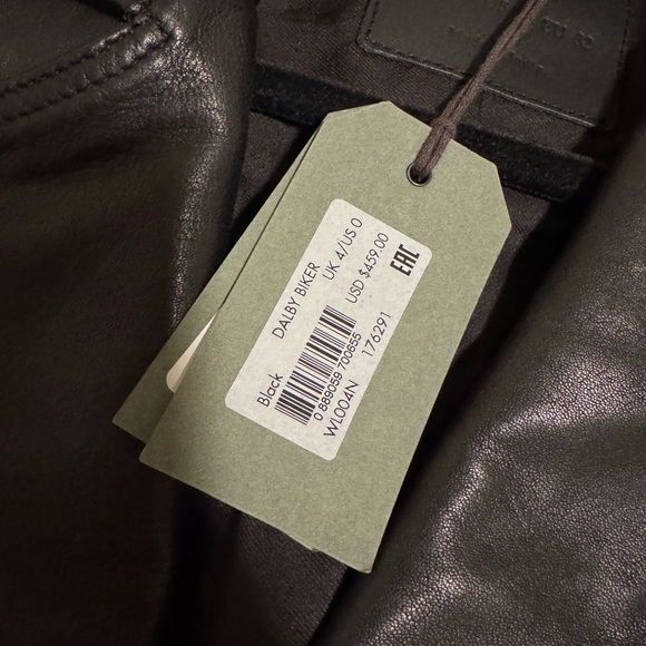 Black Leather Biker Jacket - Picture 3 of 3